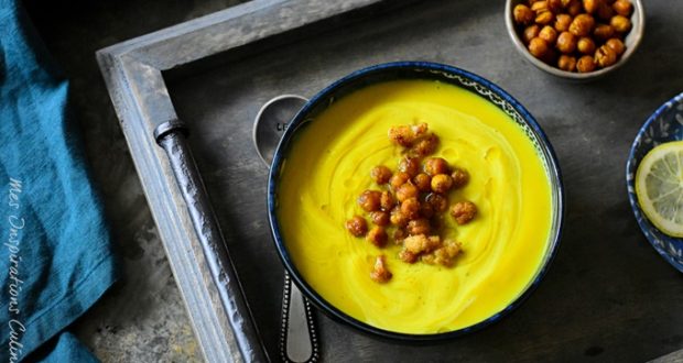 Soupe au chou fleur crémeuse au Curcuma