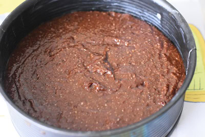 Pour the batter into the prepared pan Pour the batter into the prepared pan