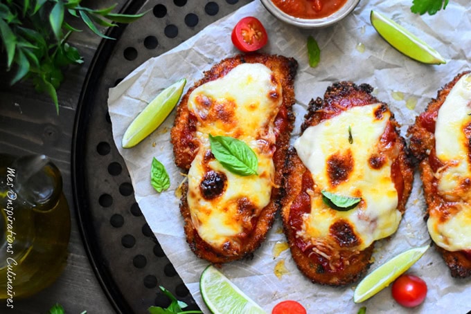 Poulet parmigiana au four (poulet Parmesan)