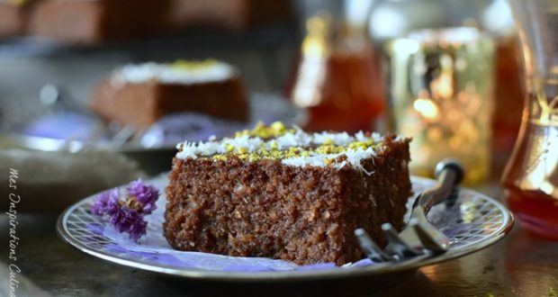 Gâteau de semoule au chocolat (Basboussa)