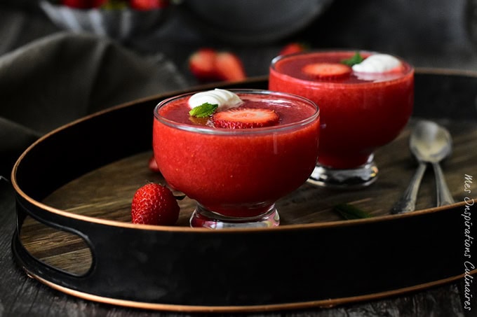 Soupe de fraises à la menthe, recette facile