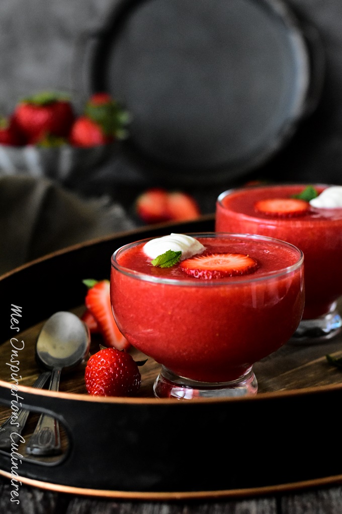 Recette Soupe de fraises à la menthe