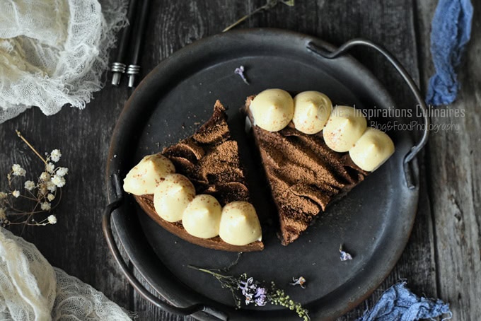 La tarte au chocolat ganache au chocolat