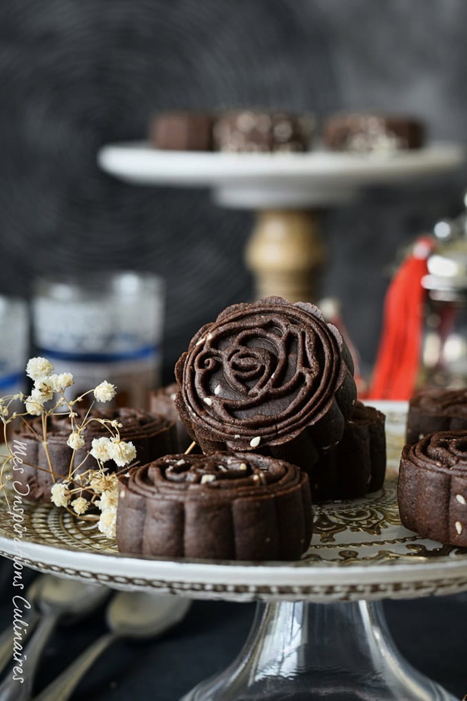 Sablés arabesque au cacao (pâte à brownie)