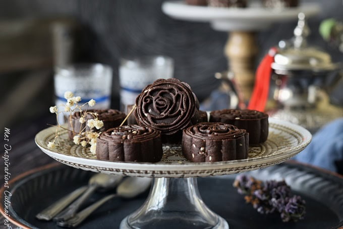 Sablés arabesque au cacao (pâte à brownie)