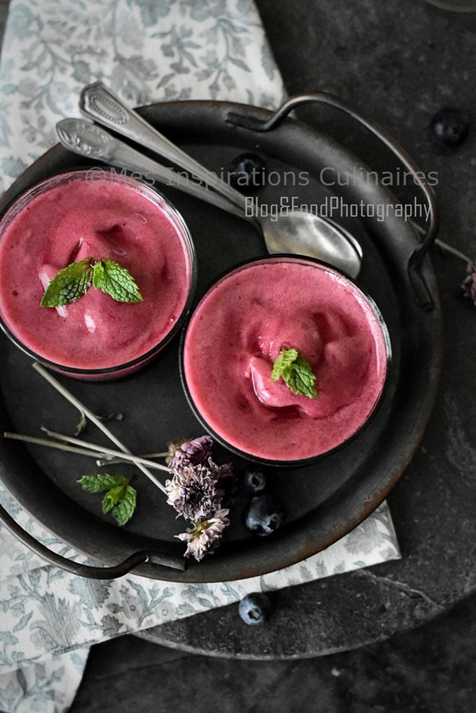 Sorbet aux myrtille, recette facile