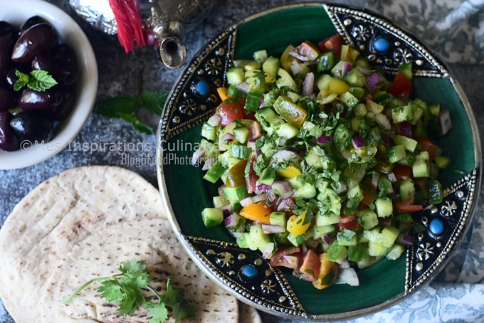 Salade marocaine de tomate et concombres