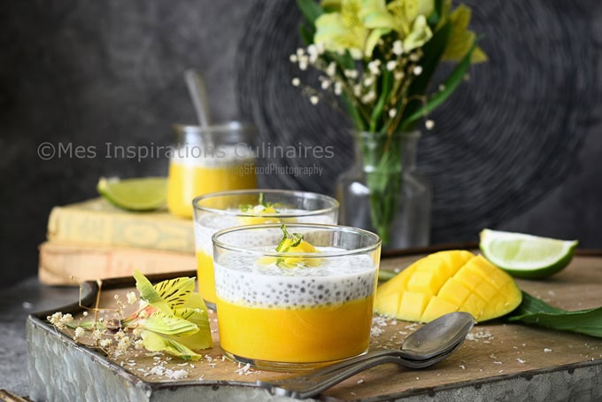 Pudding Chia lait de coco et mangue : La Recette Facile