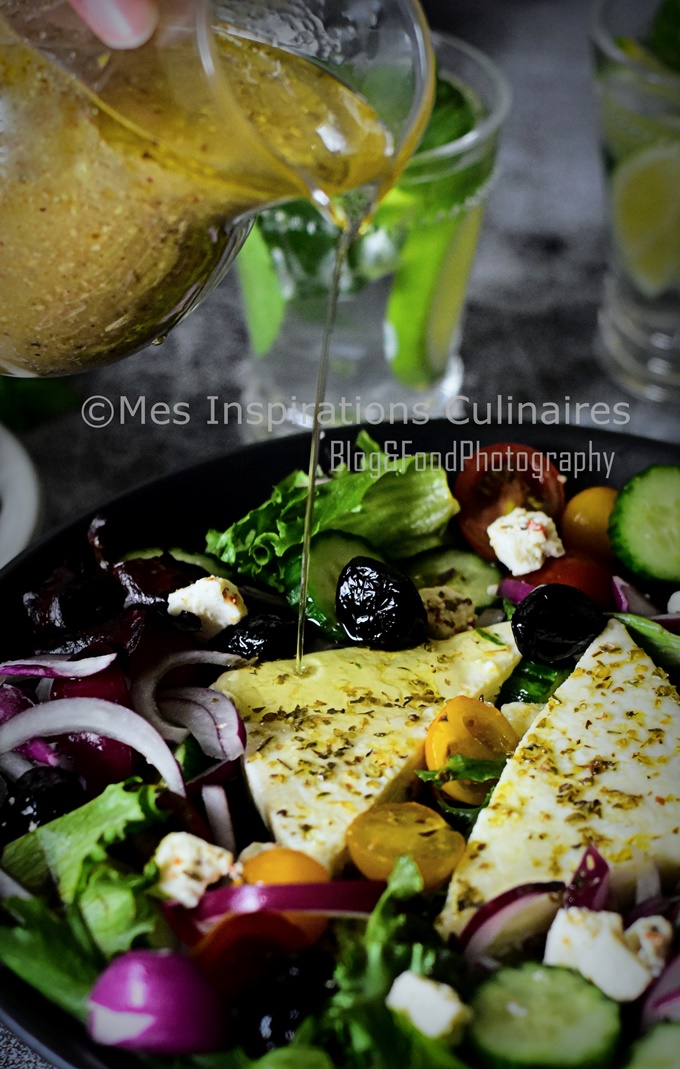 Vinaigrette maison : salade grecque