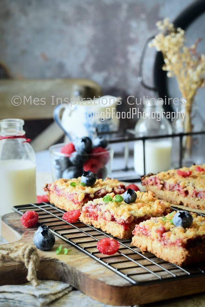 Le crumble de framboises