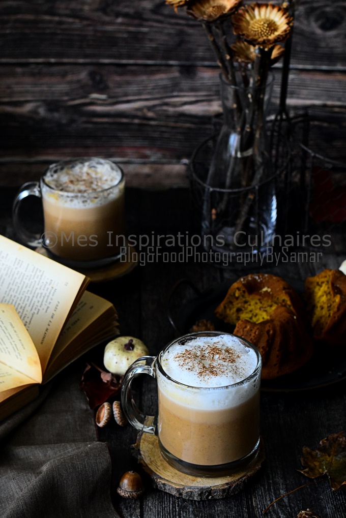 Café latte pumpkin spice latte