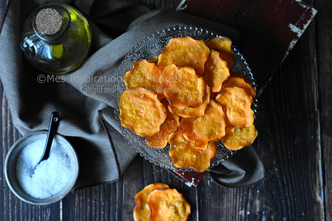 Chips de patate douce au four