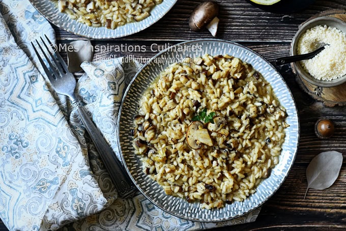 Risotto aux champignons crémeux