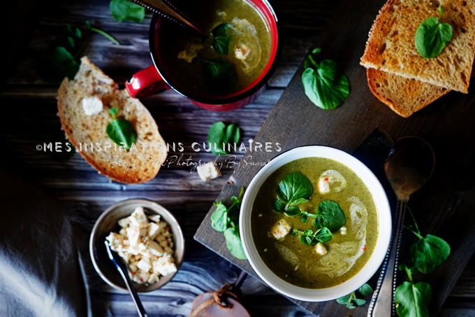 Soupe de cresson à la patate douce