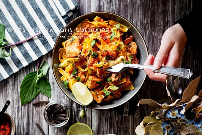 Tagliatelles au saumon, recette facile