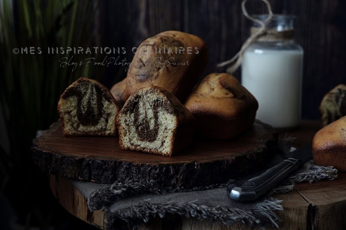 Petits gâteaux marbrés chocolat-vanille