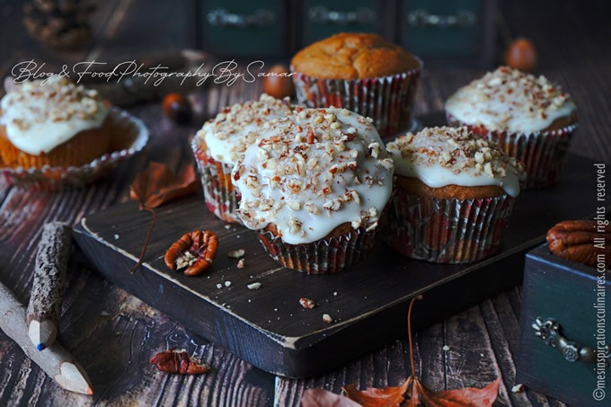 Muffins à la banane et chocolat aux noix