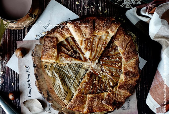 Tarte rustique aux poires et aux noisettes