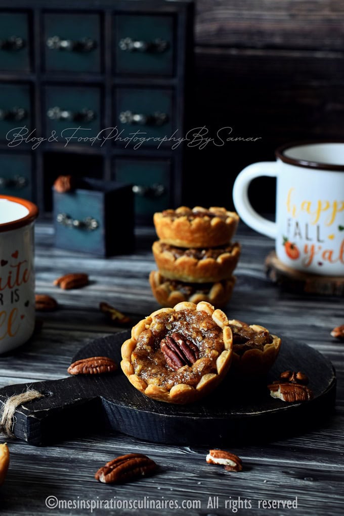 mini-tartelettes au pecan et sirop d’érable