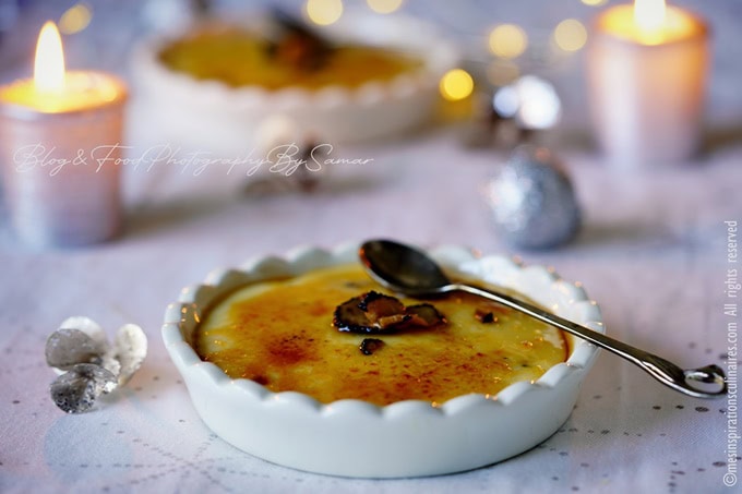 Crème brûlée au foie gras et truffes noires