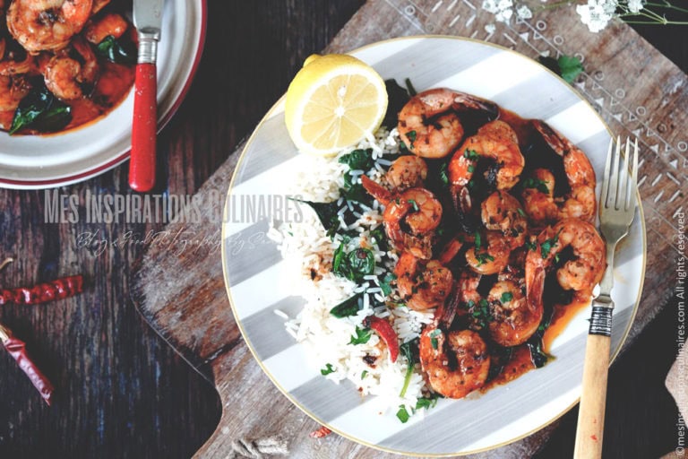 Crevettes marinées aux épices et citron