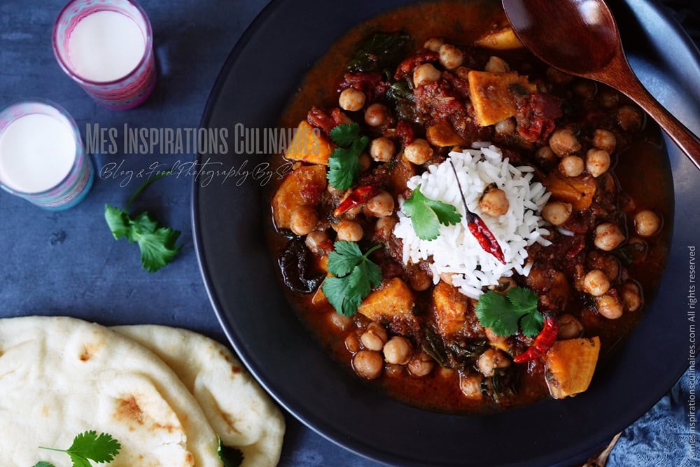 Curry de pois chiche végétarien au lait de coco