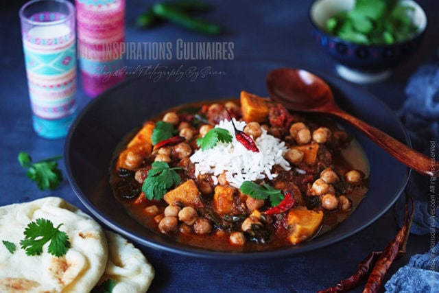 Curry de pois chiche végétarien au lait de coco