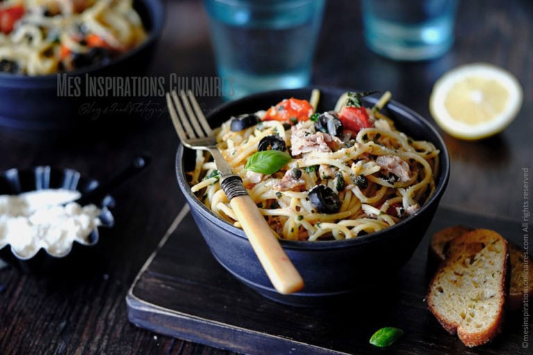Recette one pot pasta au thon, câpres et citron