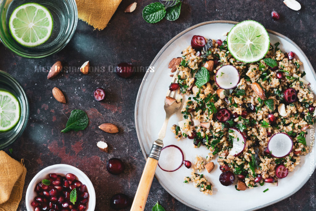 idées de repas du soir : Salade de quinoa et riz bun