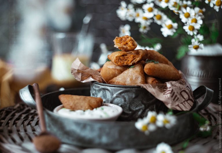 Bricks aux pommes de terre à l’indienne
