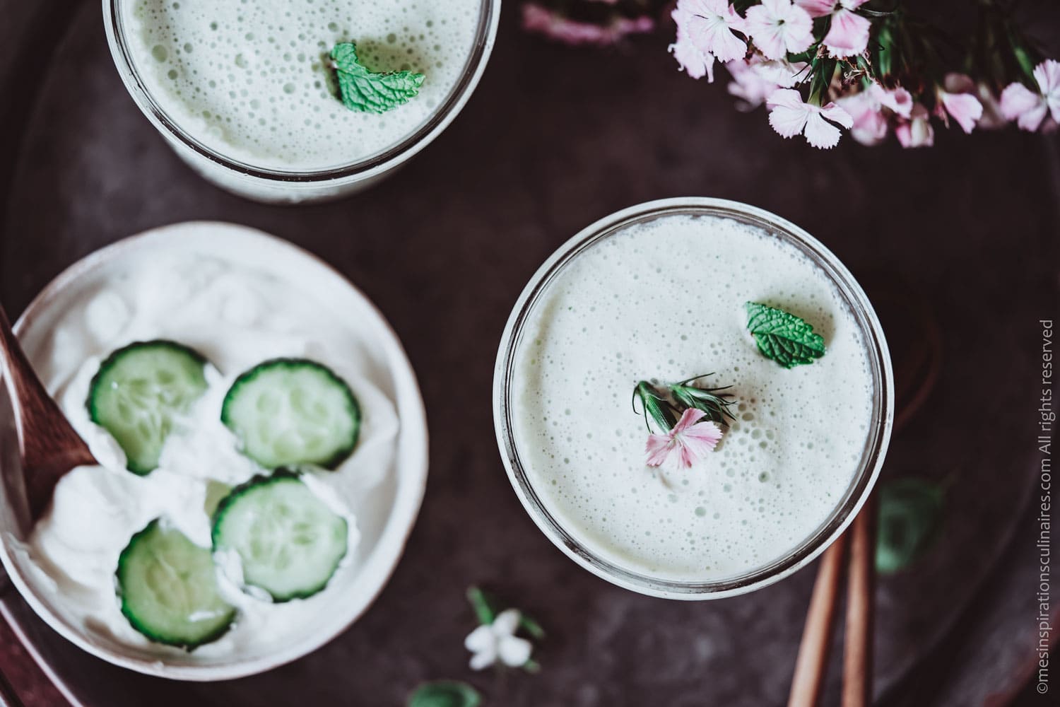 Soupe froide de concombre