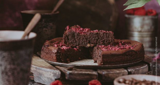 Gâteau au chocolat et framboises (recette sans gluten)