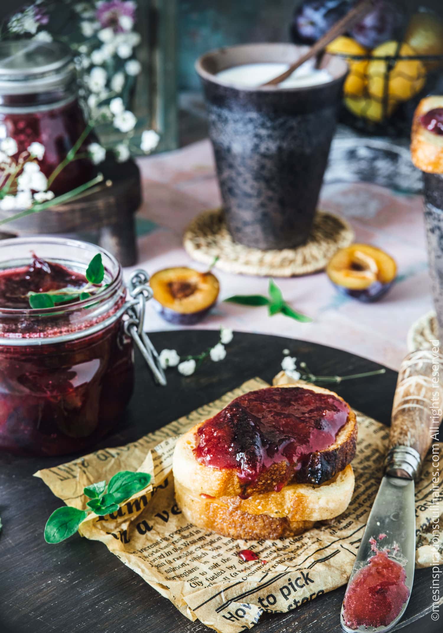 Confiture de prunes rouge, recette maison