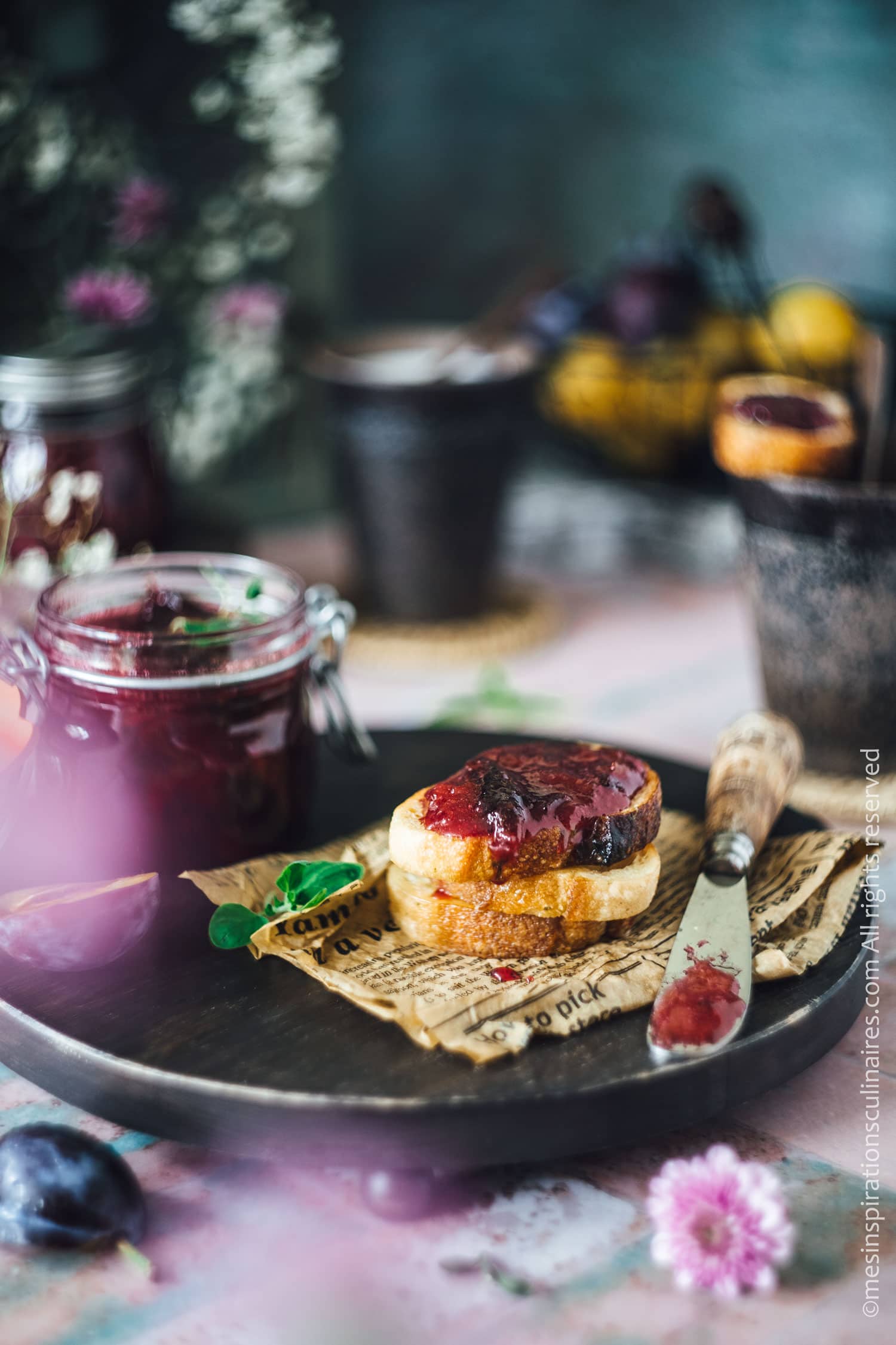 confiture de prune rouge
