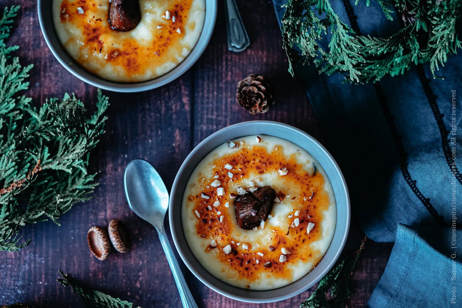 Crème brûlée au munster et figues entières