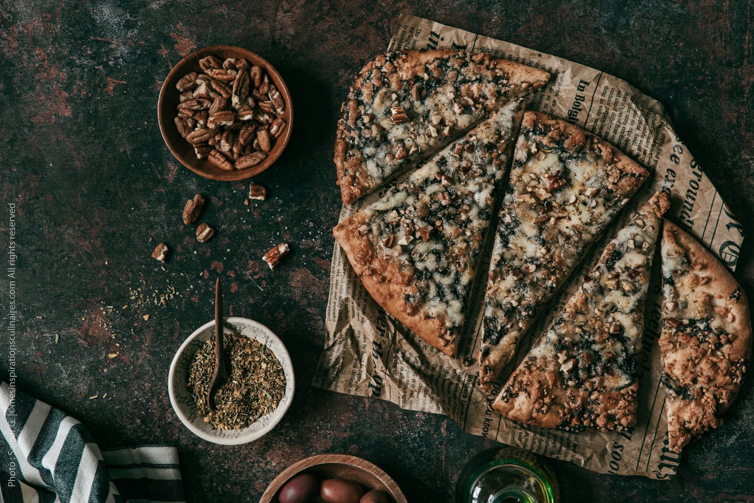 Recette flatbread façon pizza champignons et truffes noires