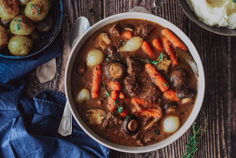 Ragoût de boeuf carottes et champignons