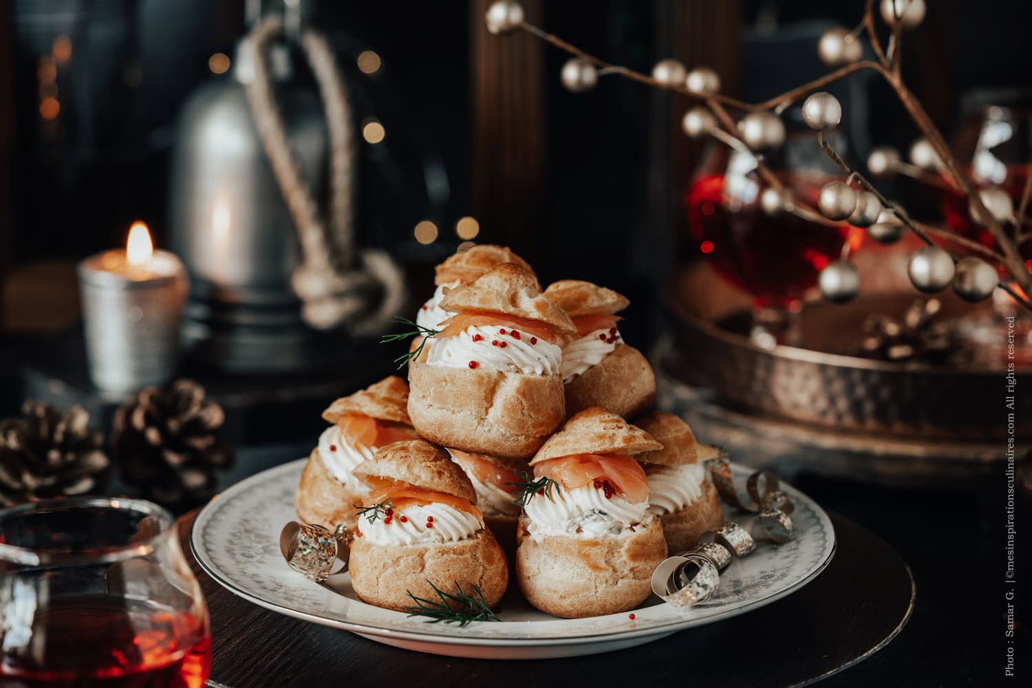 Gougères fromage et saumon fumé