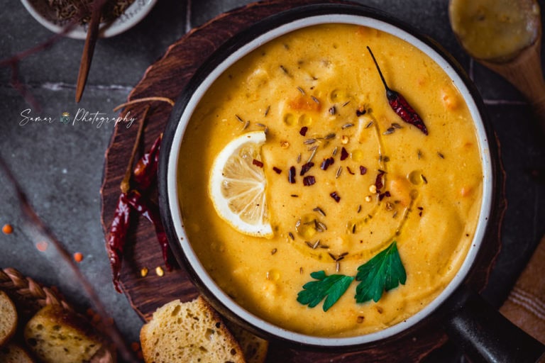 Soupe de lentilles corail et carottes