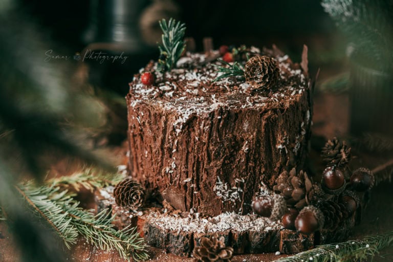 Gâteau roulé au chocolat façon souche d’arbre