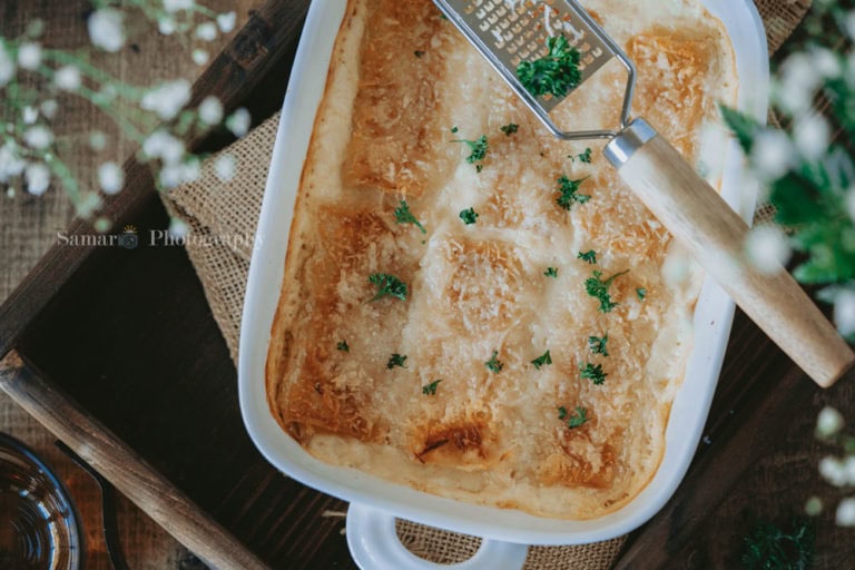 Crêpes salées au fromage et béchamel