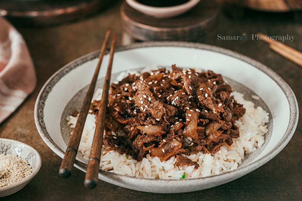 Boeuf sauté aux oignons, recette chinoise