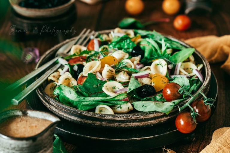 Salade d’épinards frais aux pâtes