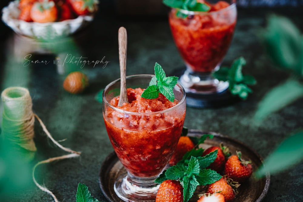 slush maison à la fraise