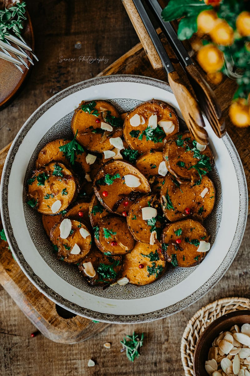 Patates douces sautées à la poêle