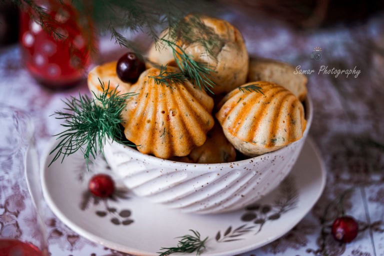 Madeleine au saumon fumé et aneth pour l’apéro