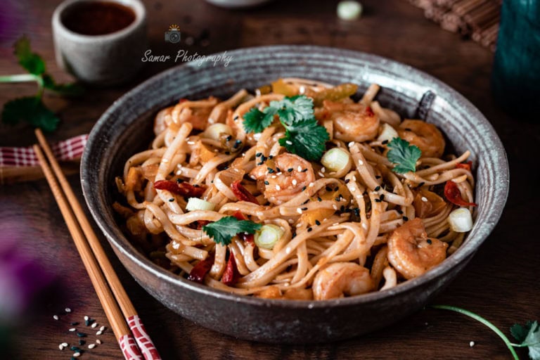 Recette de nouilles chinoises aux crevettes