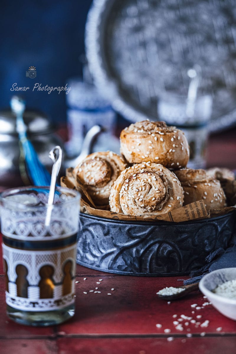 Pain spiral au tahini, Khobz el tahineh