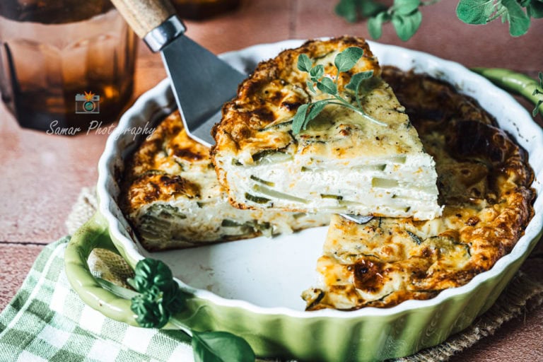 Délicieux clafoutis aux courgettes et chèvre, Une Recette d’été