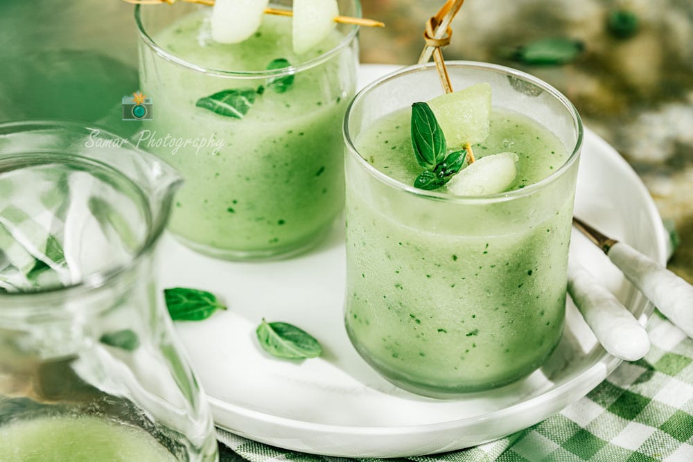 Soupe froide de melon au basilic, dessert d’été